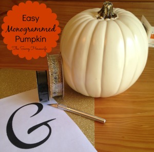 Easy Monogrammed Pumpkin
